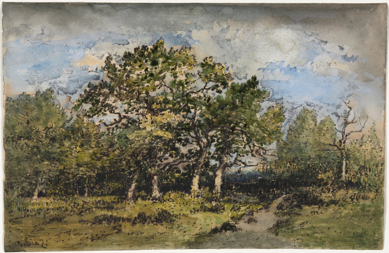 Paisagem, c. 1860 de Narcisse Diaz de la Pena
