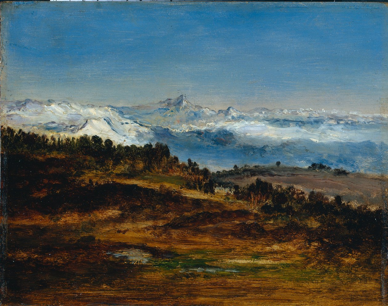 Os Pirinéus, o pico do Midi de Bigorre de Narcisse Diaz de la Pena