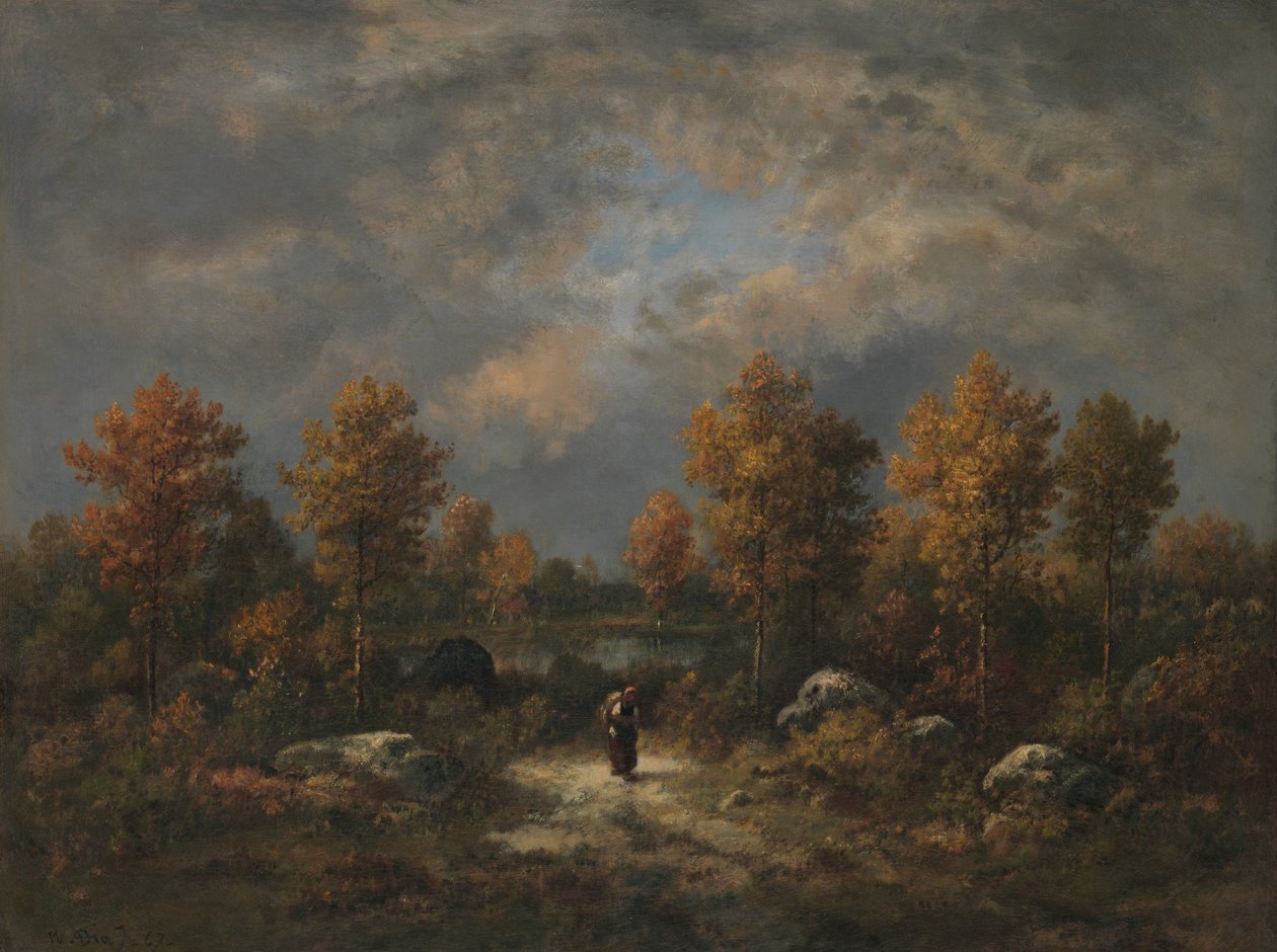 Outono: The Woodland Pond, 1867. de Narcisse Virgile Diaz de la Peña