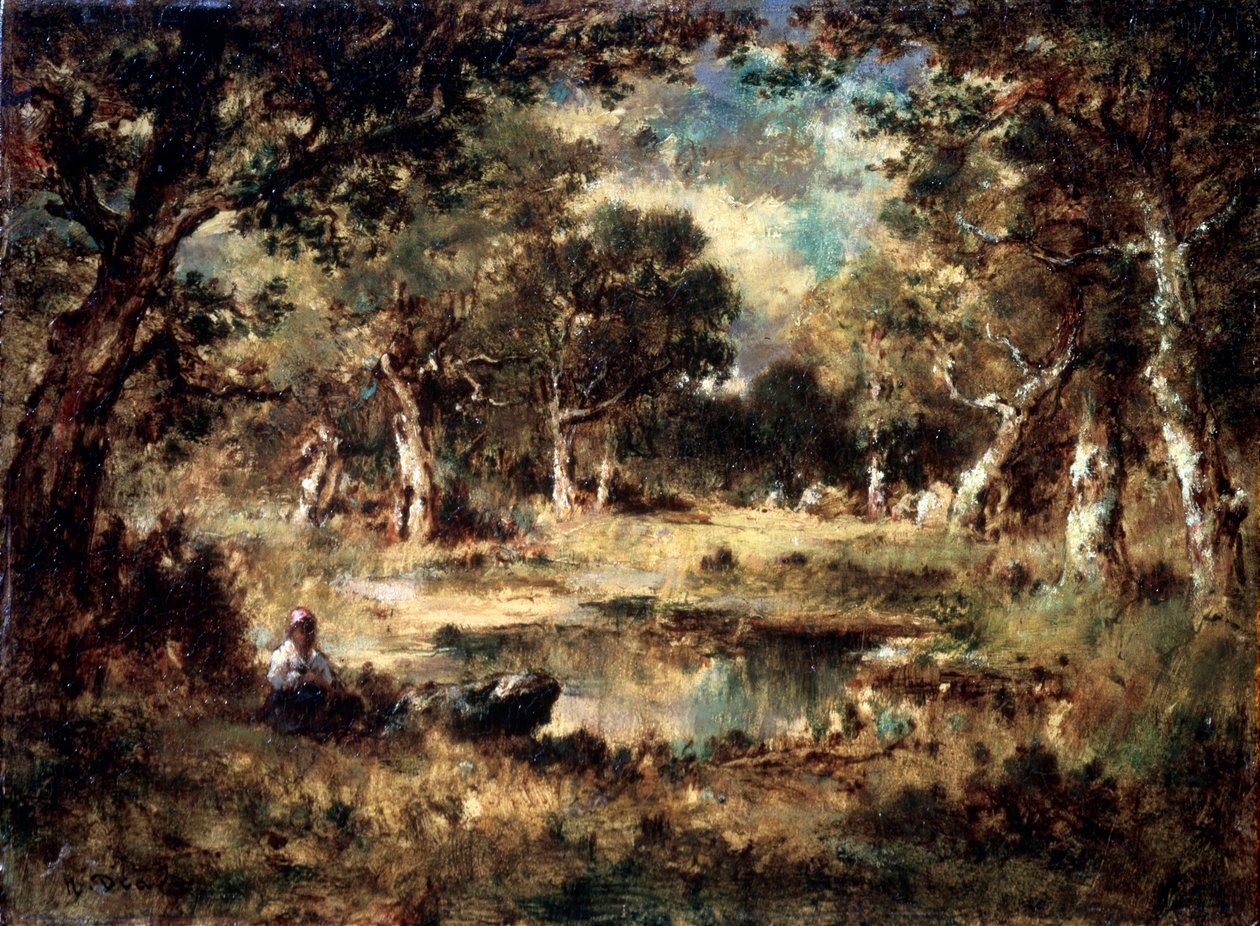 Pântano da floresta, 1870. de Narcisse Virgile Diaz de la Peña