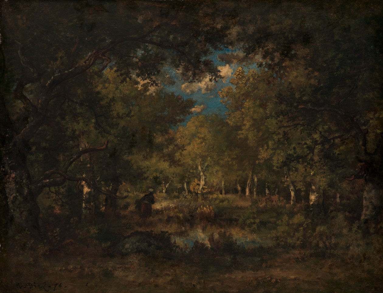 A Floresta de Fontainebleau, 1874. de Narcisse Virgile Diaz de la Peña
