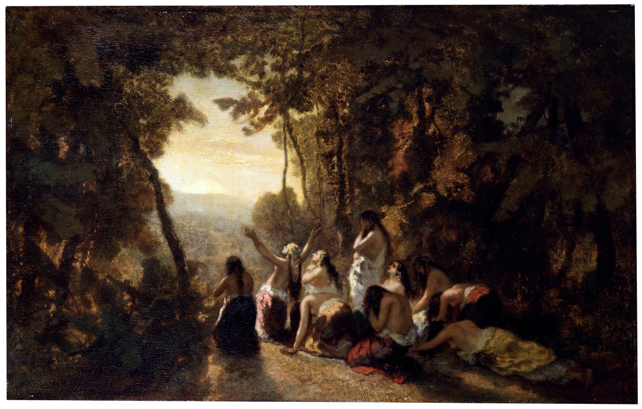 A Lamentação da Filha de Jefté, 1846. de Narcisse Virgile Diaz de la Peña