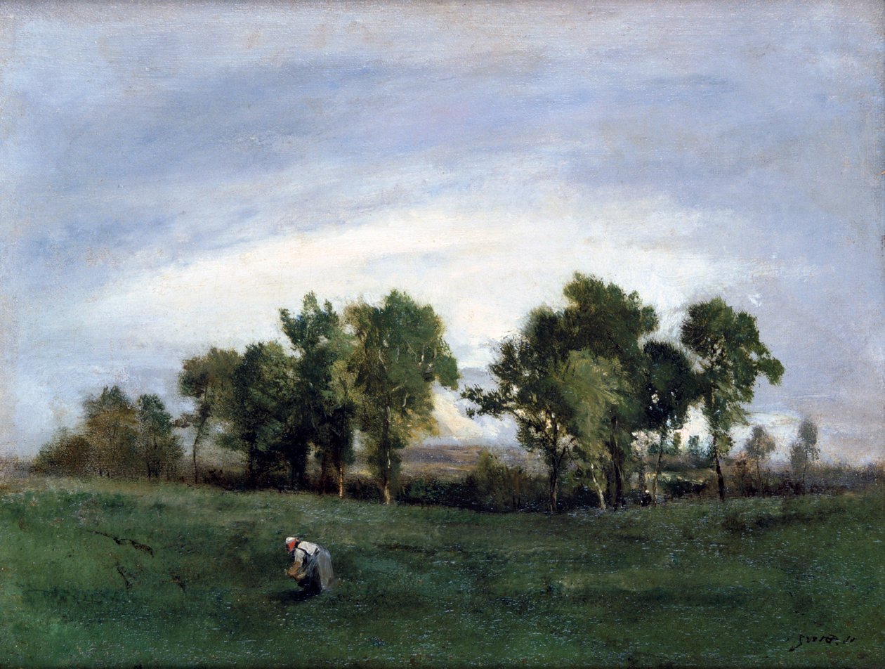 Mulher no campo, c1828-1876 de Narcisse Virgile Diaz de la Peña