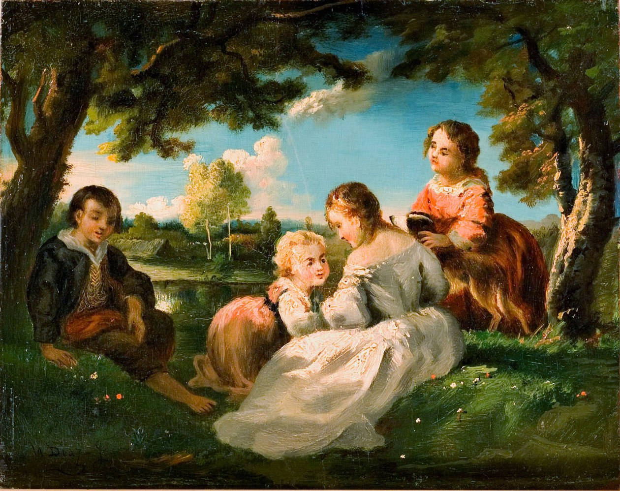Crianças a brincar de Narcisse Virgile Diaz de la Peña