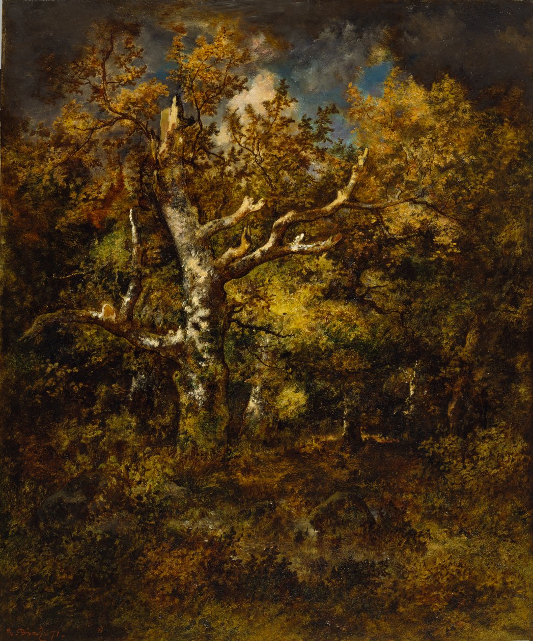 Floresta de Fontainebleau, outono de Narcisse Virgile Diaz de la Peña