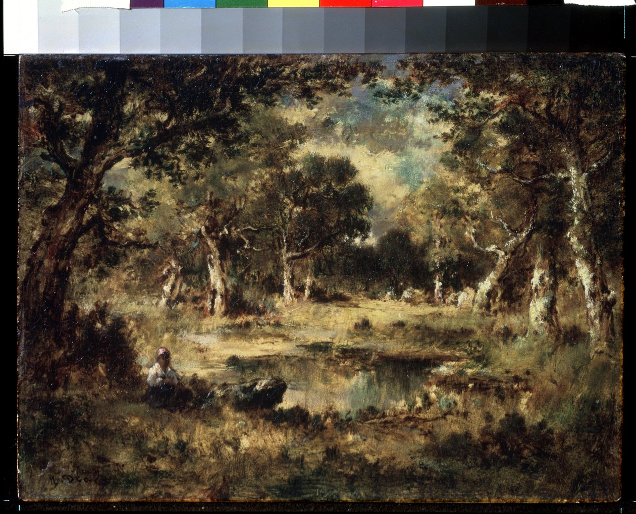 "Forest swamp" (Paysage de foret) Pintura por Narcisse Virgile Diaz de la Pena (1807-1876) 1870 Museu Pushkin, Moscovo de Narcisse Virgile Diaz de la Peña