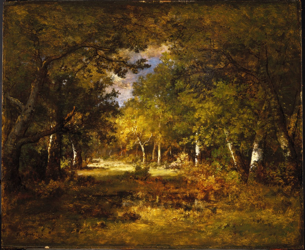 Cena da floresta de Narcisse Virgilio Díaz