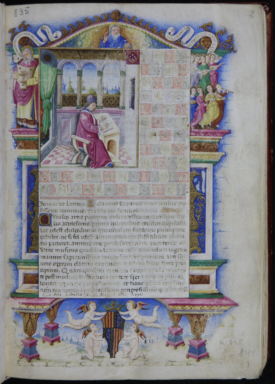 Retrato de Johannes Tinctoris De Opus musices Joannis Tinctoris, 1483 de Nardo Rapicano