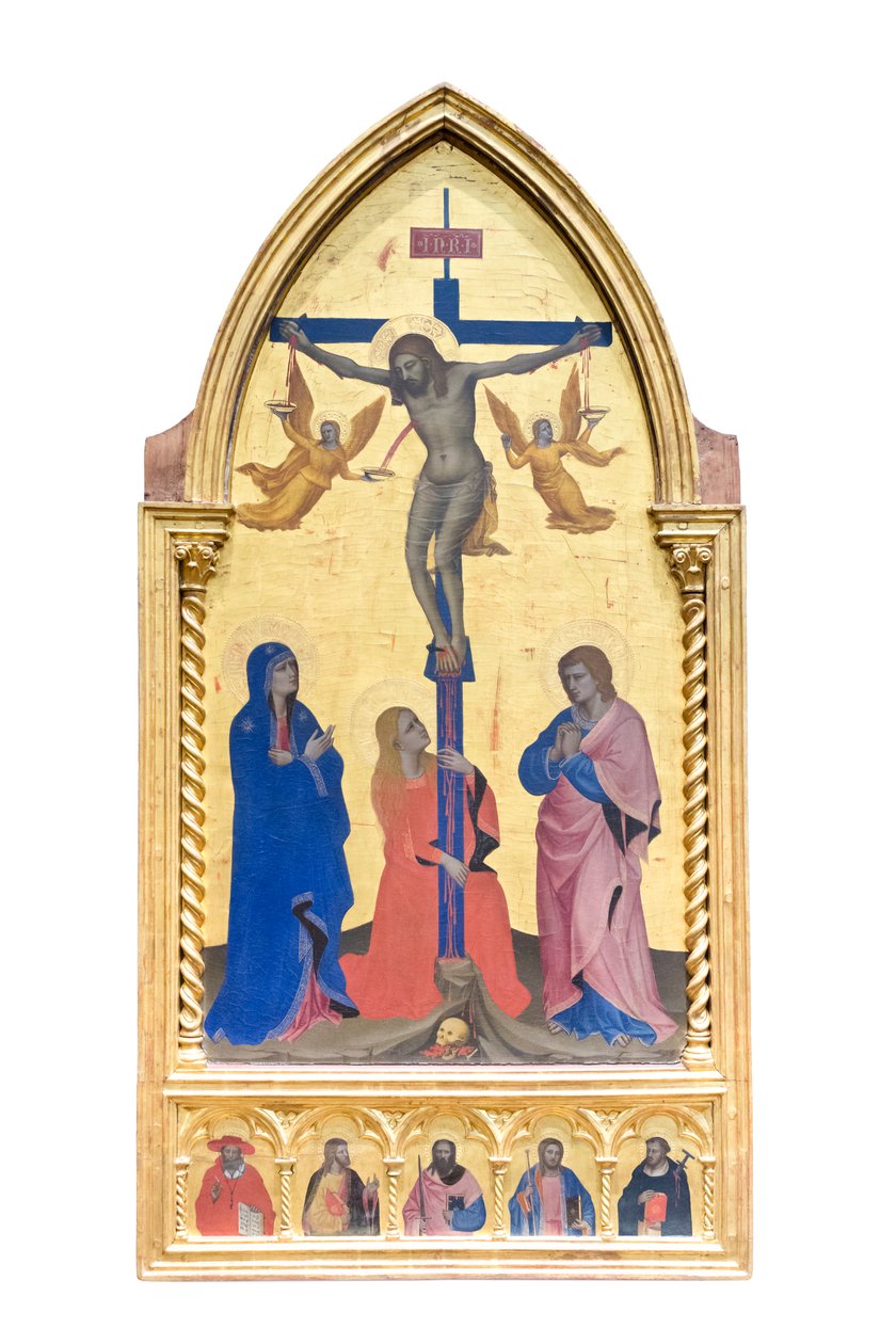 Crucificação; e santos de Nardo di Cione