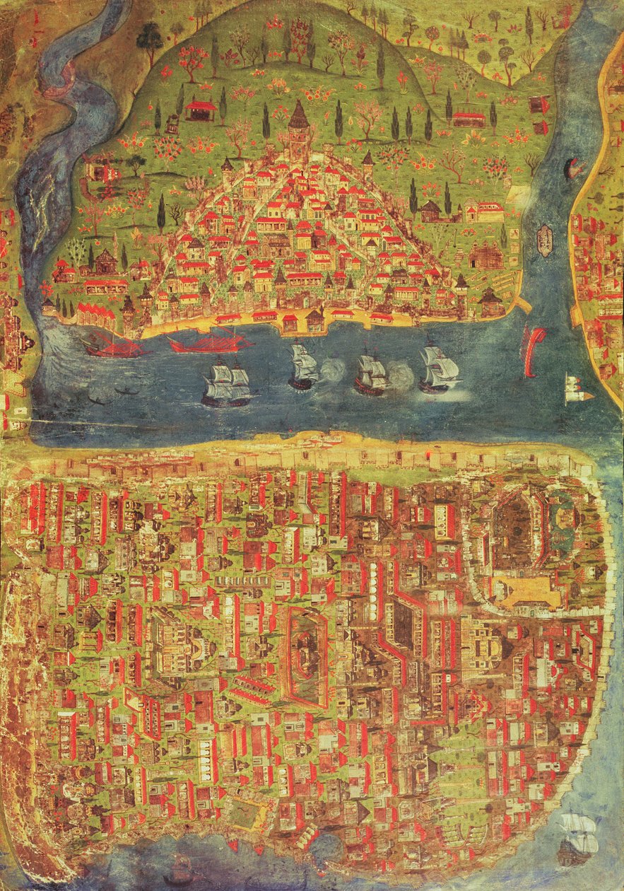 IUK T.5964 Vista de Istambul de Nasuh Al Silahi