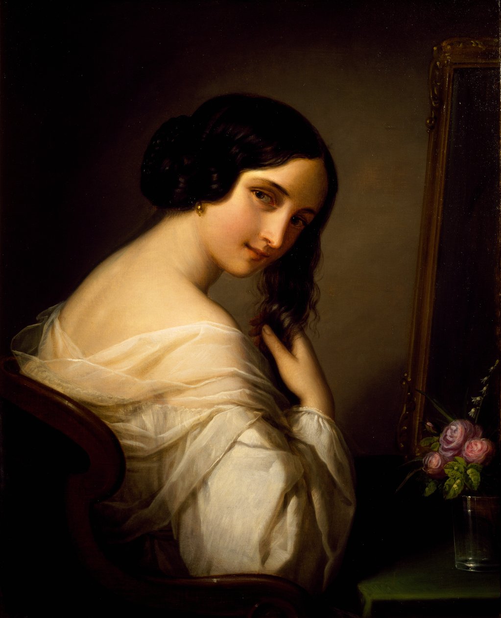 Uma senhora na sua toilette, de Natale Schiavoni (1777-1858) de Natale Schiavoni