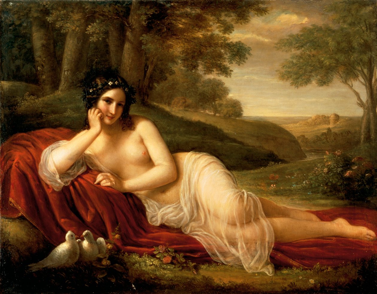 Vénus deitado, por Natale Schiavoni (1777-1858) de Natale Schiavoni