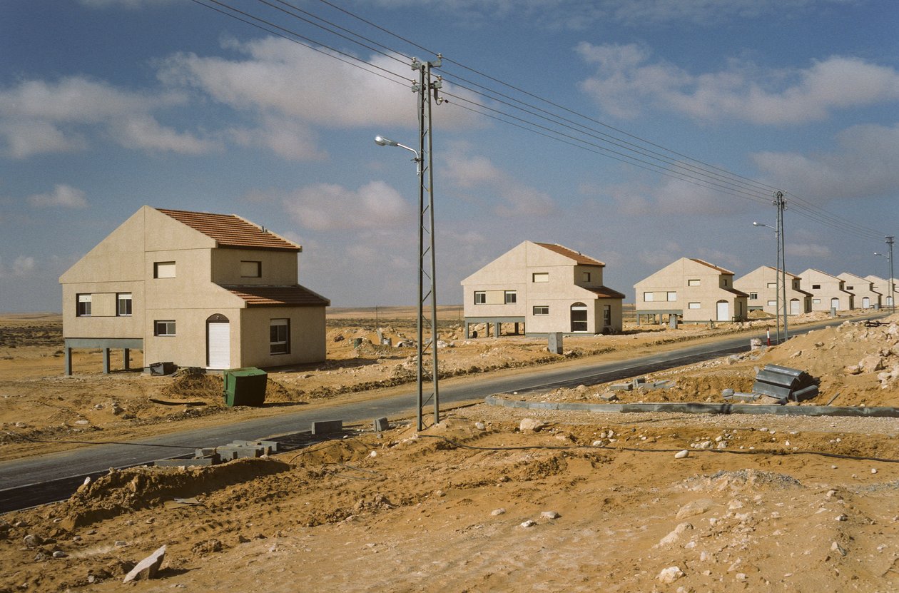 Novas casas para os colonos israelitas em Moshav Kadesh Barnea, também conhecido como Moshav Nizzana, no deserto de Nathan Benn