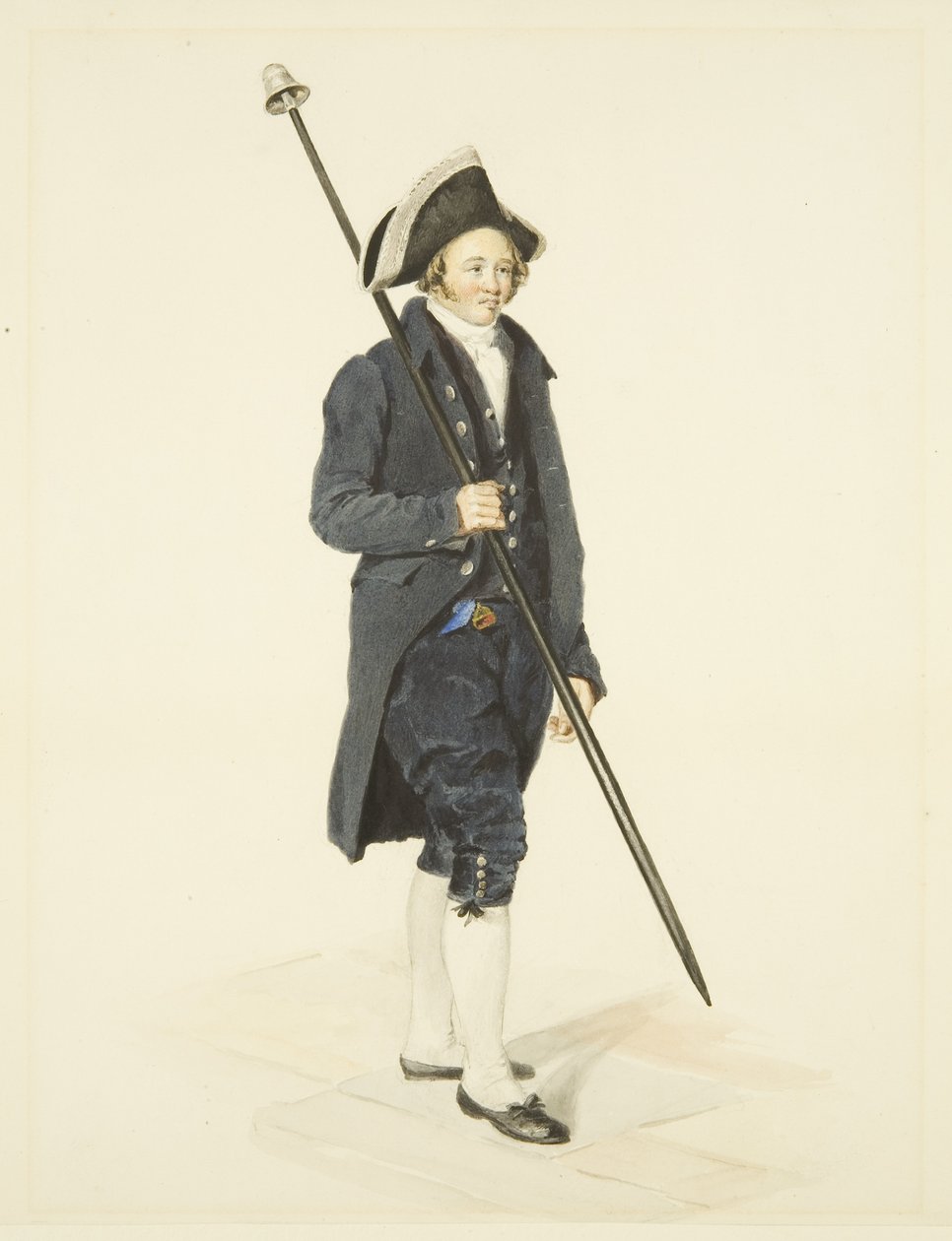 Bristol Bellman, c.1830 (lápis e aguarela sobre papel) de Nathan Cooper Branwhite