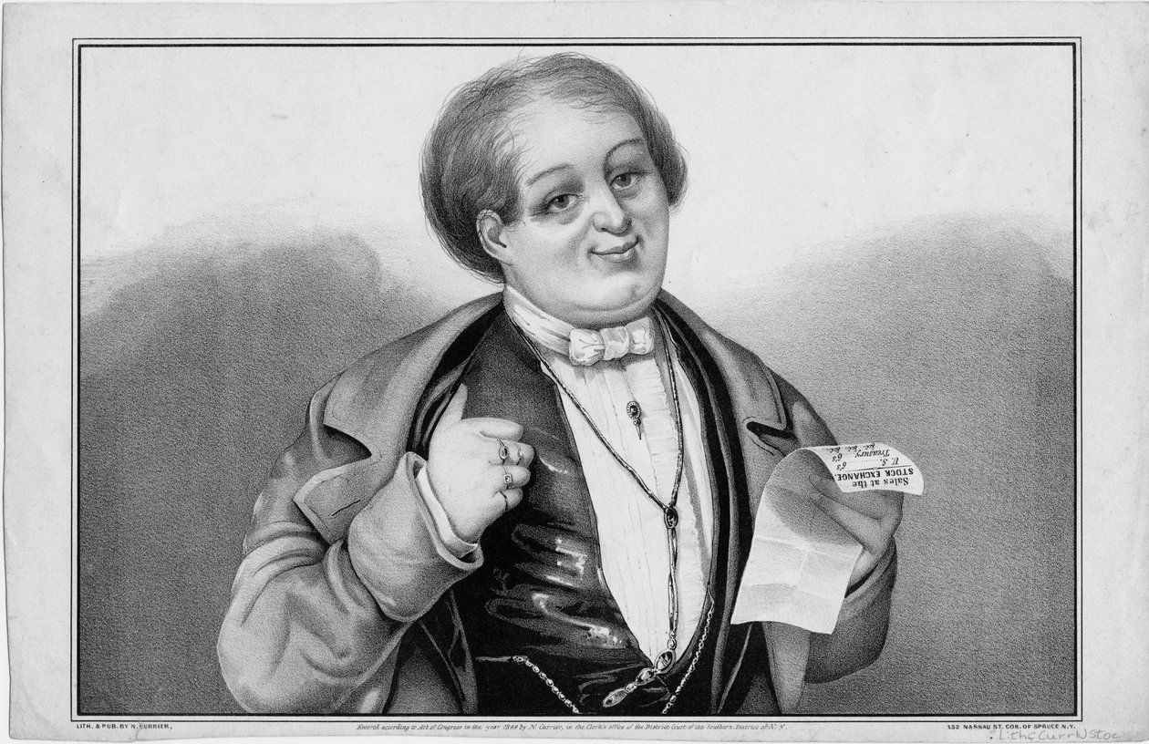 [Stocks up], publicado por N. Currier, Nova York, 1849 de Nathaniel Currier