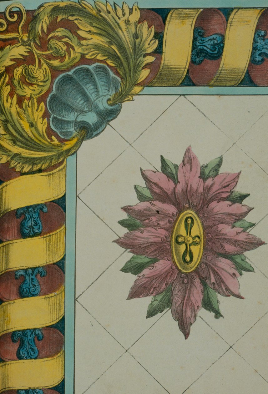 Design ornamentado fronteira, página de &39;Pintores decorativos e vidraceiros&39; guia e projetos para decoração de apartamentos &39;, publicado em 1827 de Nathaniel Whittock