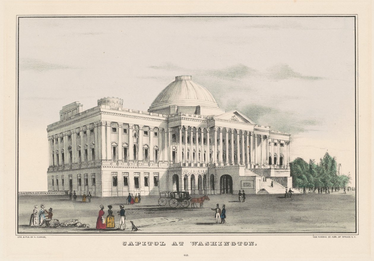 Capitólio em Washington de Nathaniel Currier