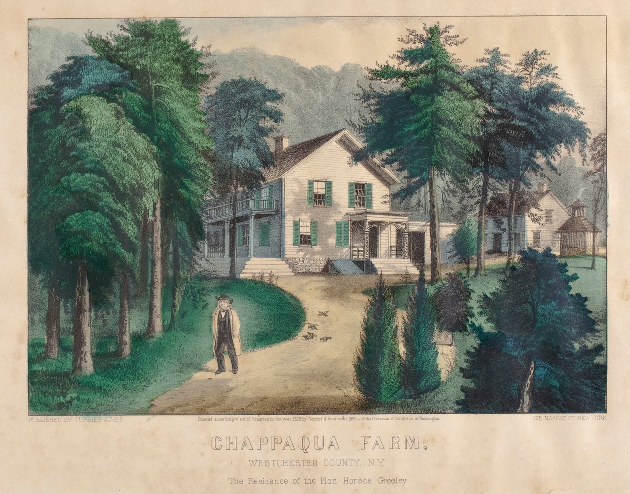 Quinta de Chappaqua, condado de Westchester, Nova Iorque de Nathaniel Currier