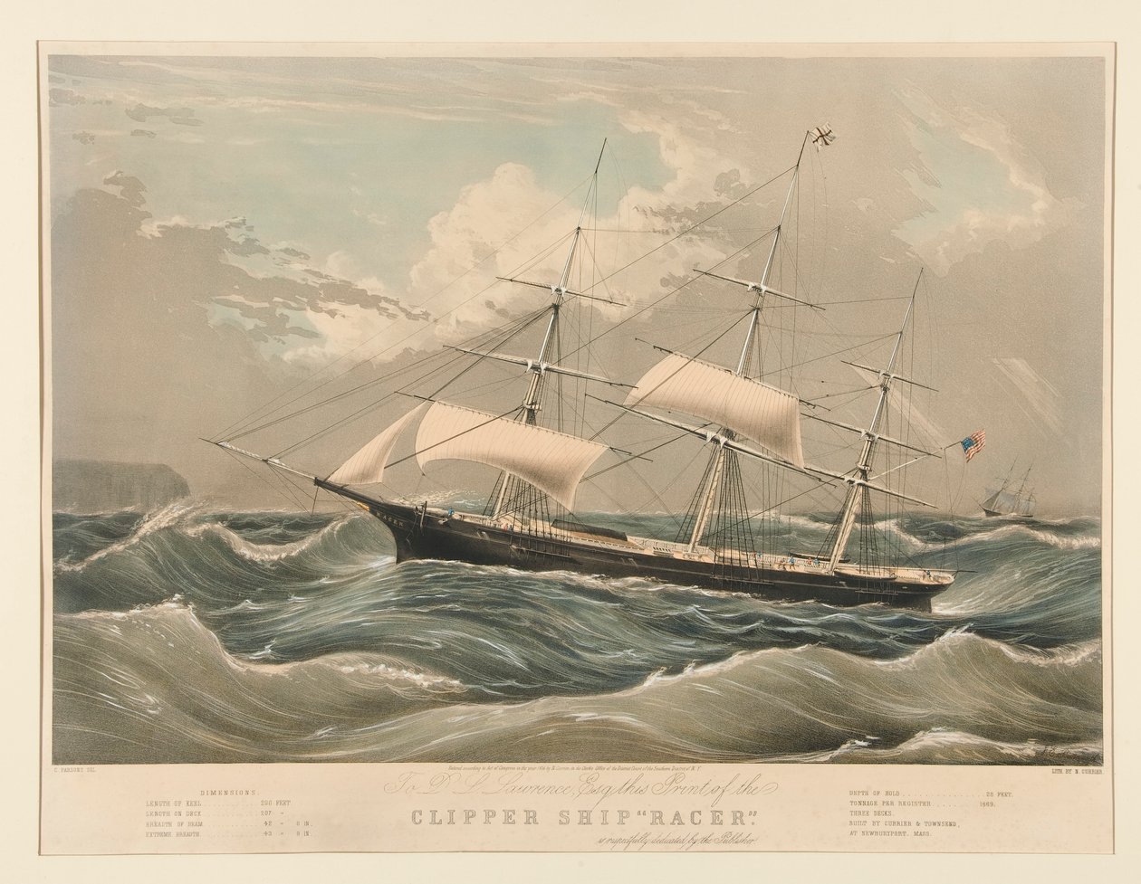 Navio Clipper de Nathaniel Currier