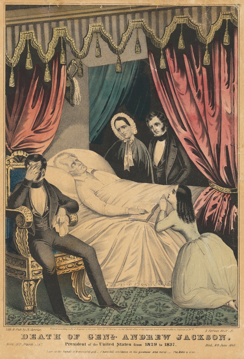 Morte de Andrew Jackson de Nathaniel Currier