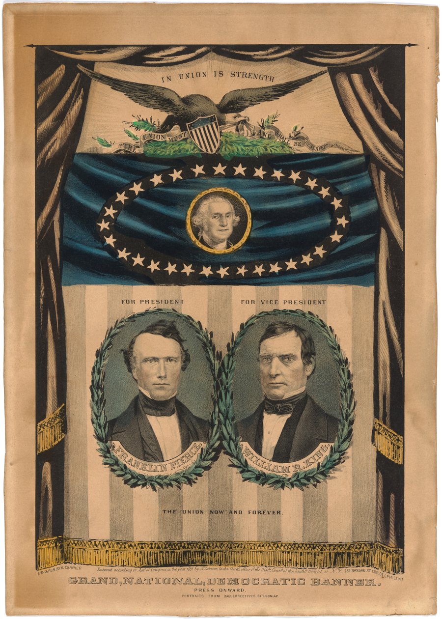 Franklin Pierce e William R. King de Nathaniel Currier