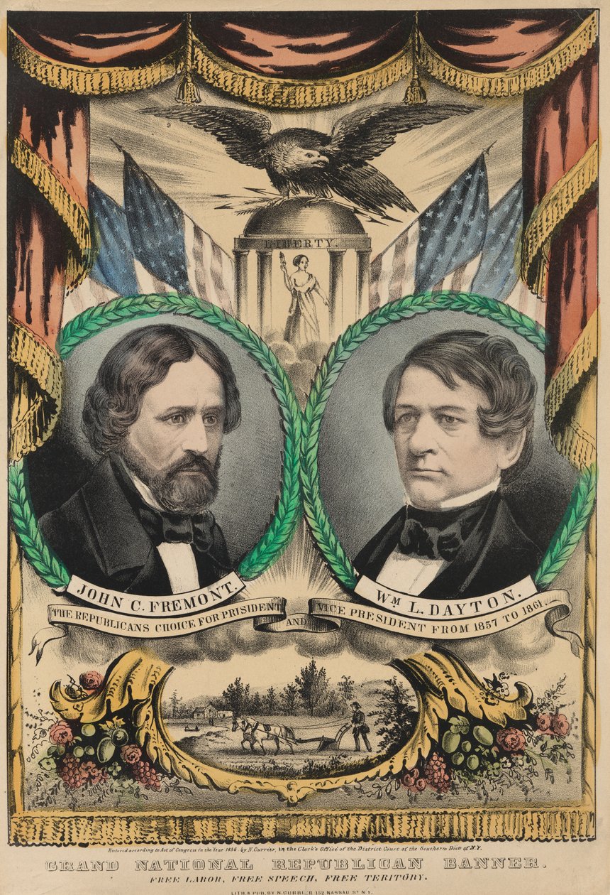 Grande estandarte nacional republicano de Nathaniel Currier