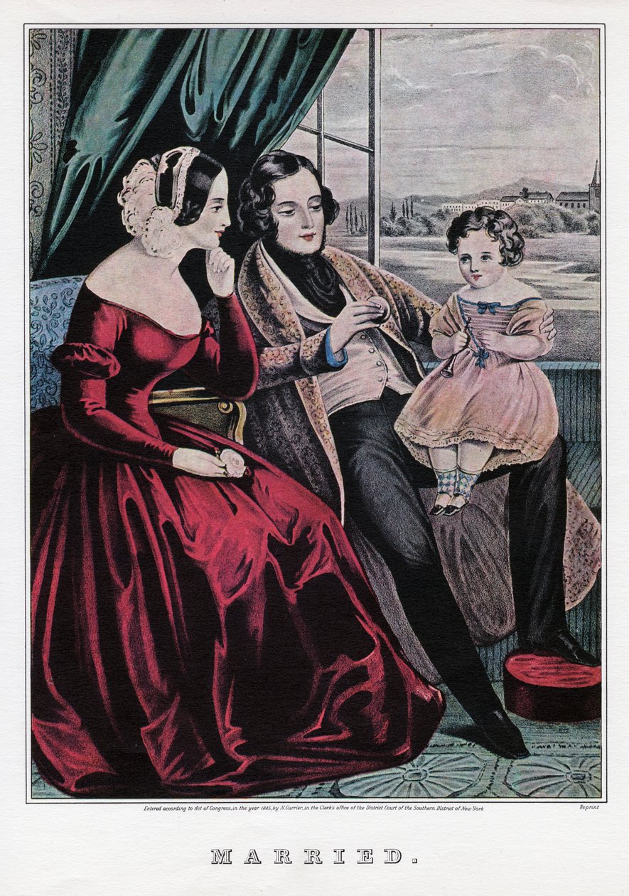 Casado, 1845. de Nathaniel Currier