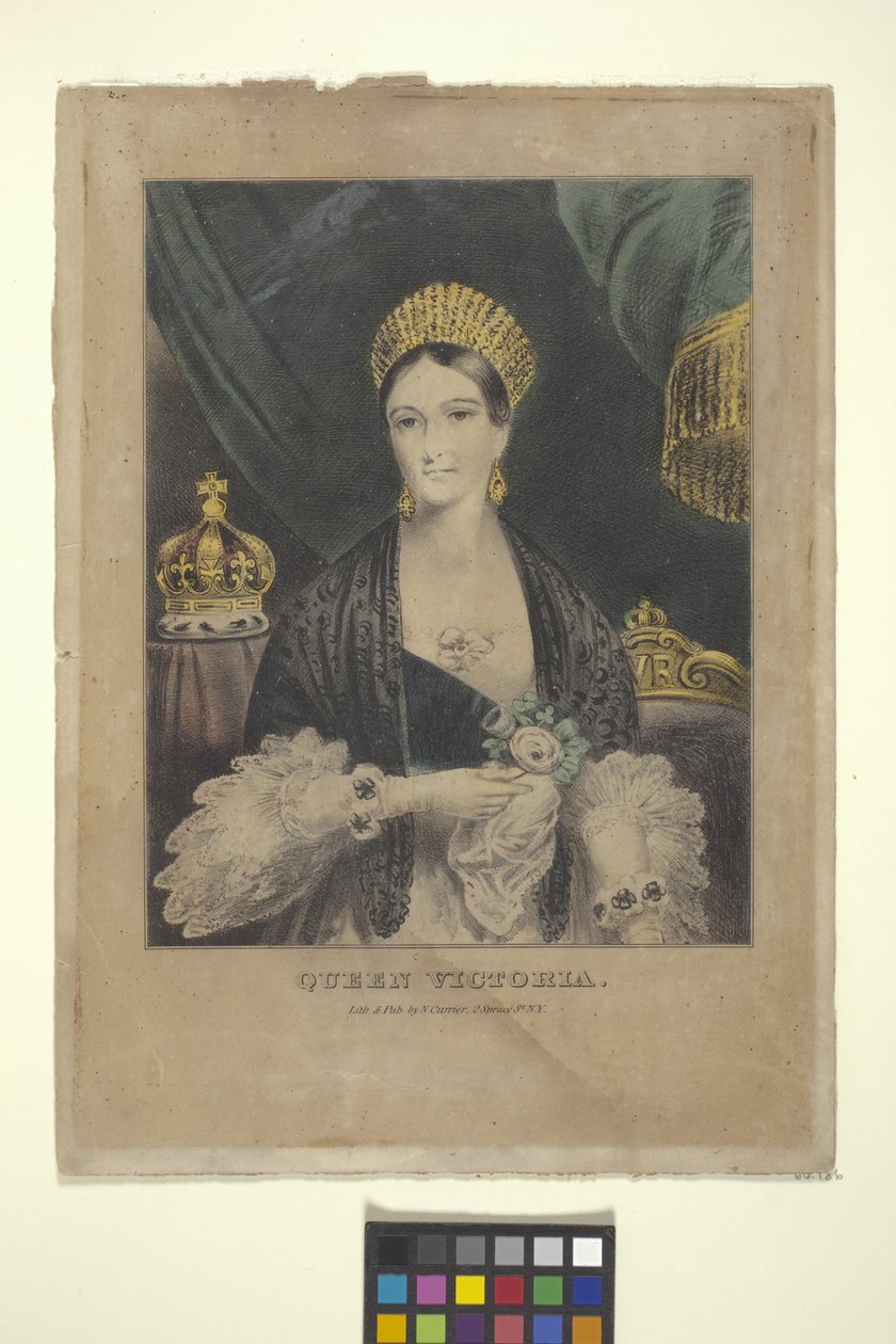 Rainha Vitória (litografia colorida à mão) de Nathaniel Currier