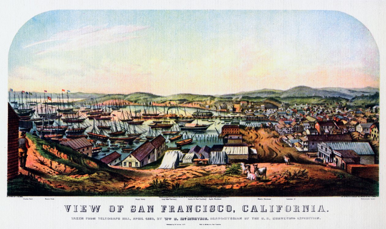 São Francisco, Califórnia, 1850 1937. de Nathaniel Currier
