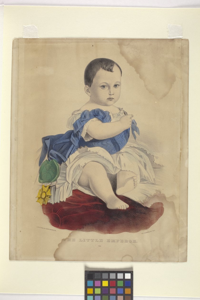 O Pequeno Imperador (litografia colorida à mão) de Nathaniel Currier
