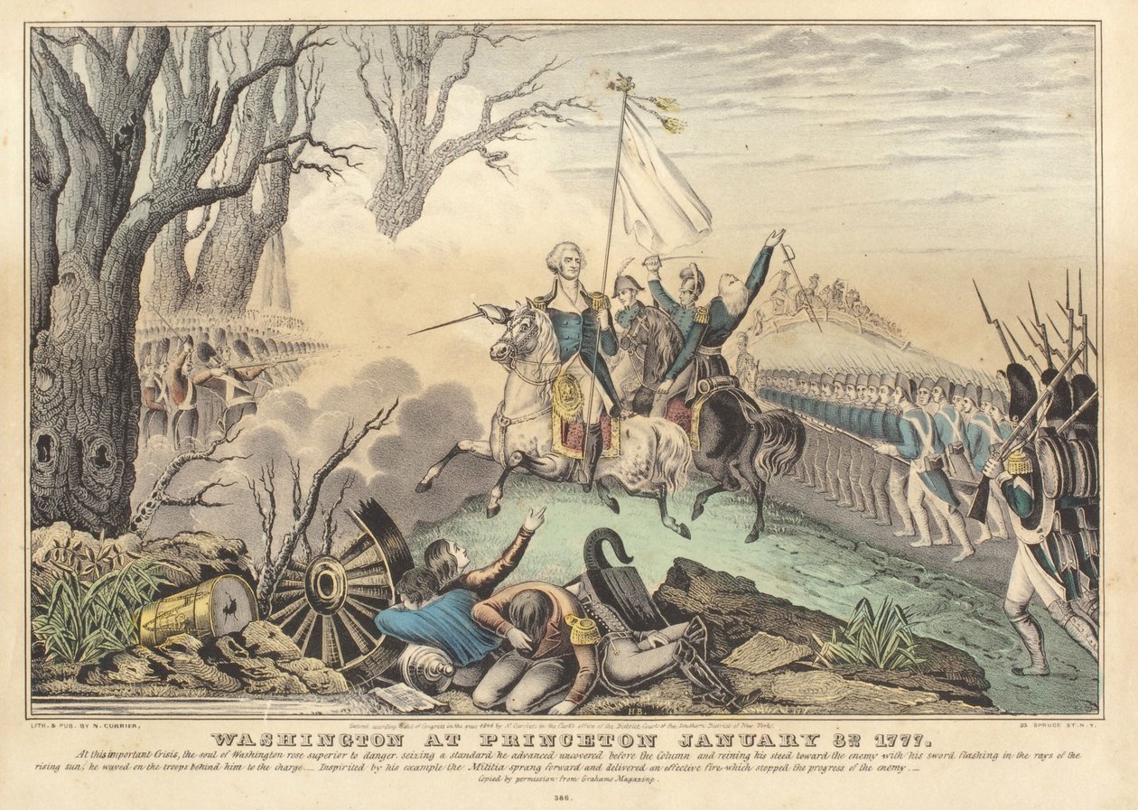 Washington em Princeton, 30 de janeiro de 1777 de Nathaniel Currier