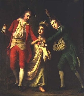 Tiago, João e Henrietta Maria, filhos de Sir Henry Erskine de Alva (óleo sobre tela) de Nathaniel Dance Holland