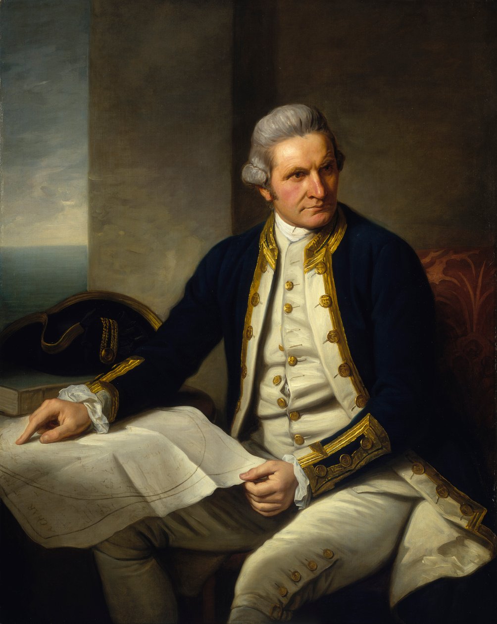 Capitão James Cook (1728-1779) de Nathaniel Dance