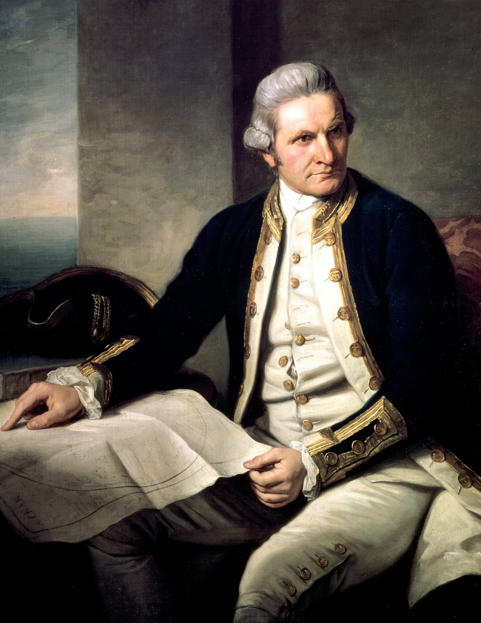 James Cook, explorador, navegador e hidrógrafo inglês, 1775-1776 de Nathaniel Dance Holland