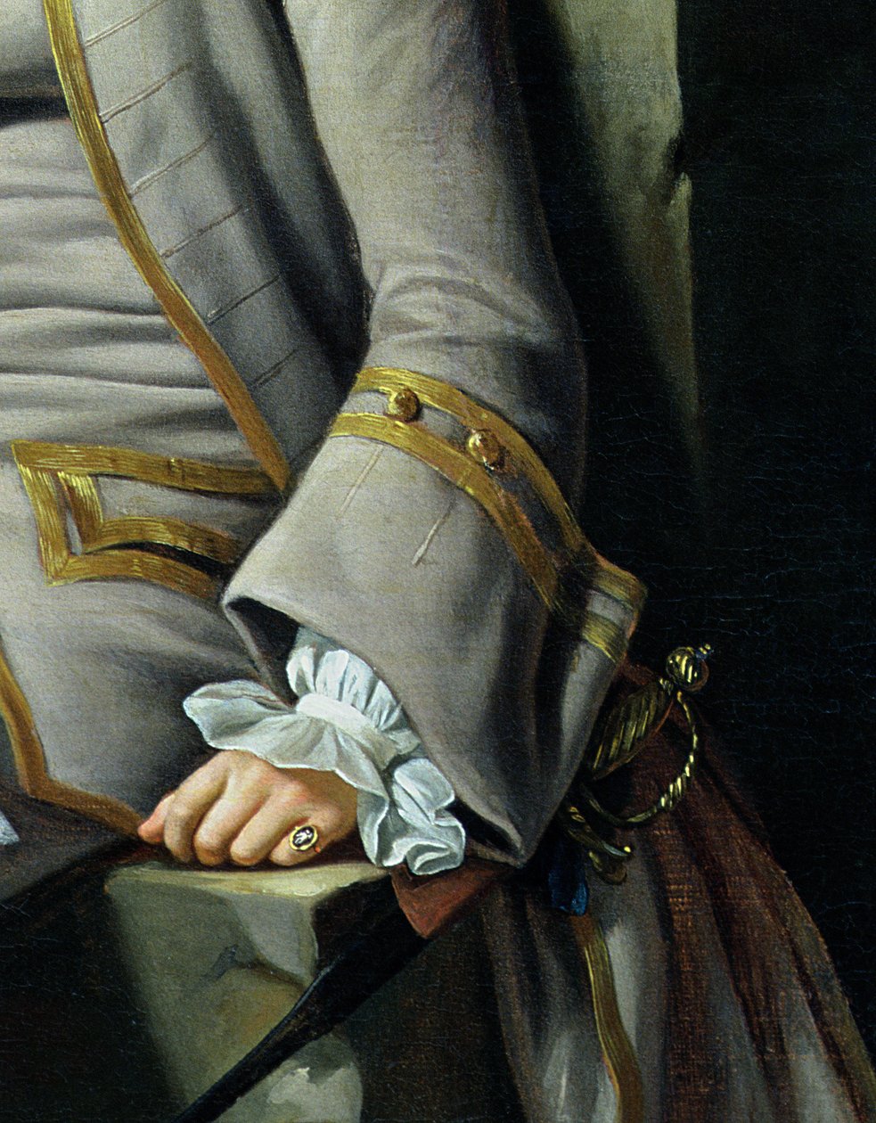 James Grant de Grant, John Mytton, o honorável Thomas Robinson e Thomas Wynne, detalhe c.1760 de 162478 óleo sobre tela de Nathaniel Dance Holland