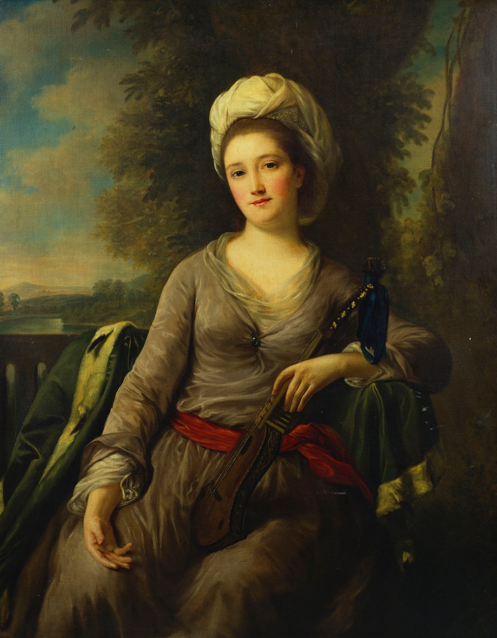 Retrato de uma senhora, pensada para ser a sra. Wells de Nathaniel Dance Holland
