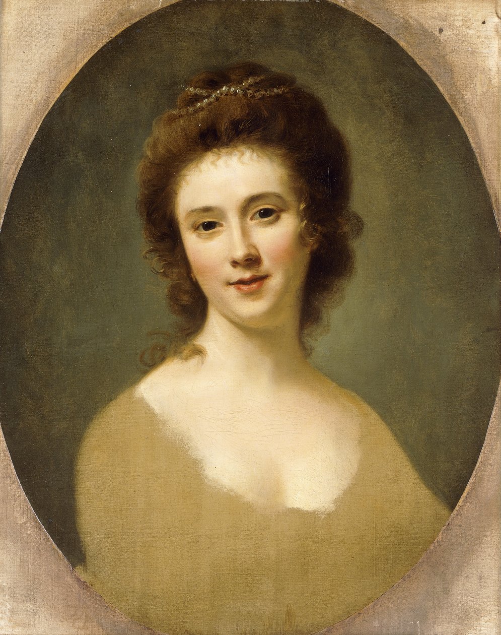 Retrato de Miss Sunning, cabeça e ombros, de Nathaniel Hone