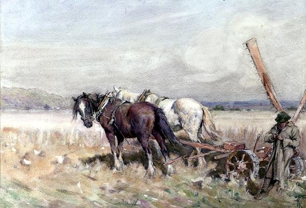 Colheita (aguarela sobre papel) de Nathaniel Hughes John Baird