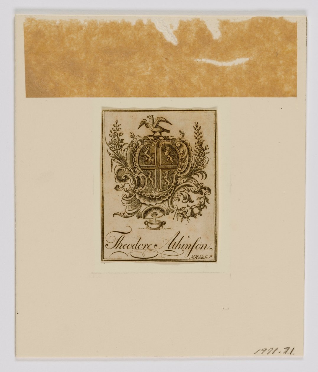 Placa de identificação de Theodore Atkinson de Nathaniel Hurd