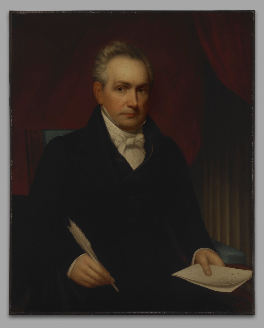 O Honorável Roger Minnot Sherman (1773-1844), B. A. 1792, M. A. 1795, LL.D. 1829, (cópia após o seu retrato anterior de 1840) de Nathaniel Jocelyn