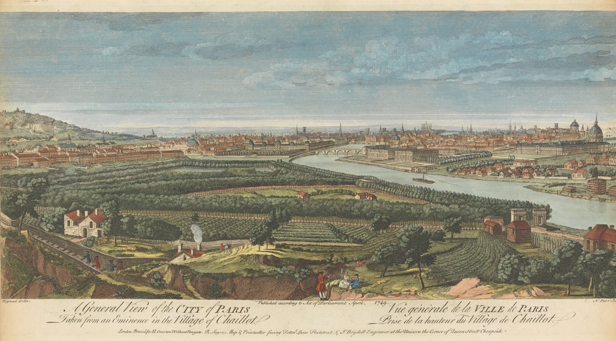 Vista geral da cidade de Paris tirada de um ponto alto da aldeia de Chaillot de Nathaniel Parr