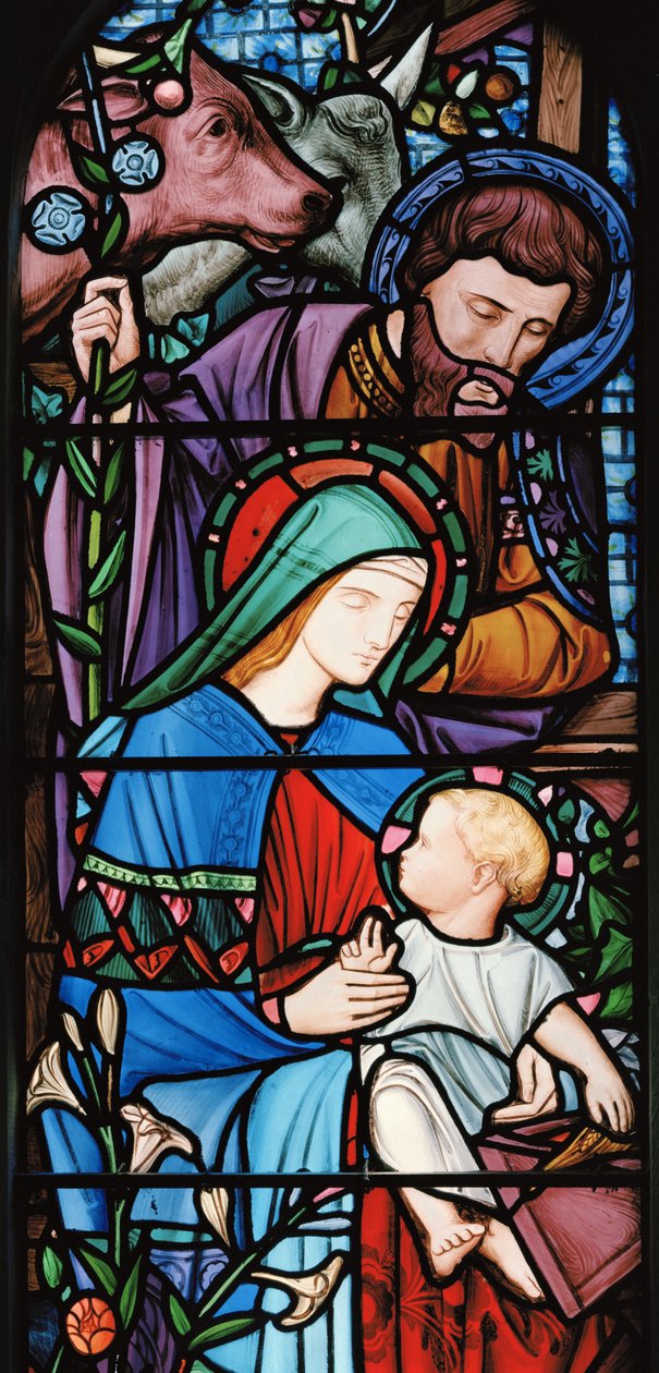 A Natividade, c.1863 (vitral) de Nathaniel Westlake