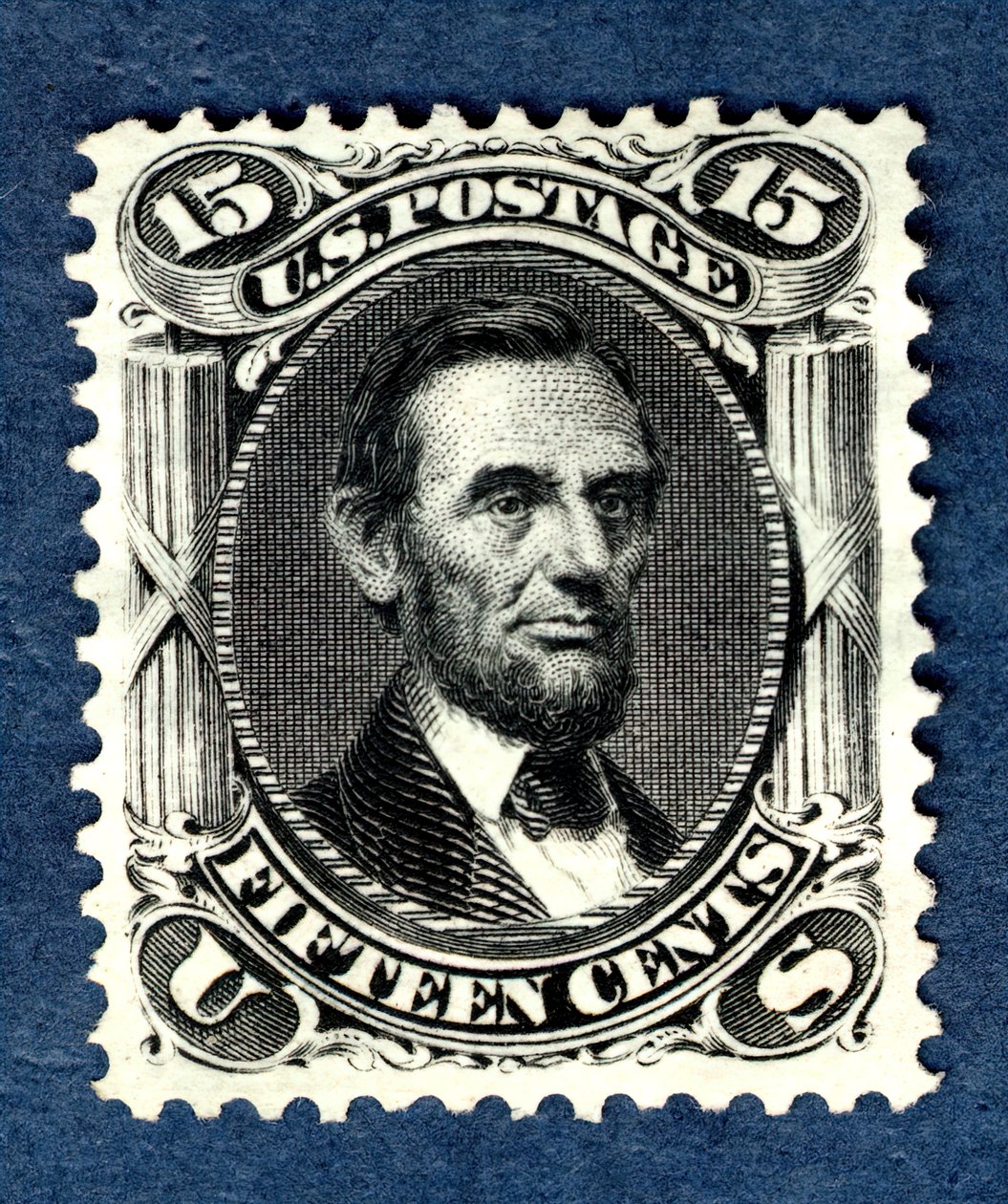 15c reedição de Abraham Lincoln, 1875. de National Bank Note Company