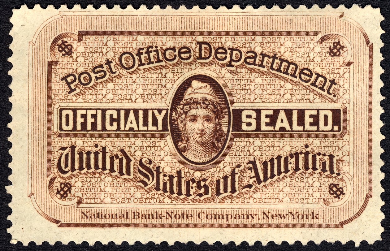 Selo dos Correios, 1877. de National Bank Note Company