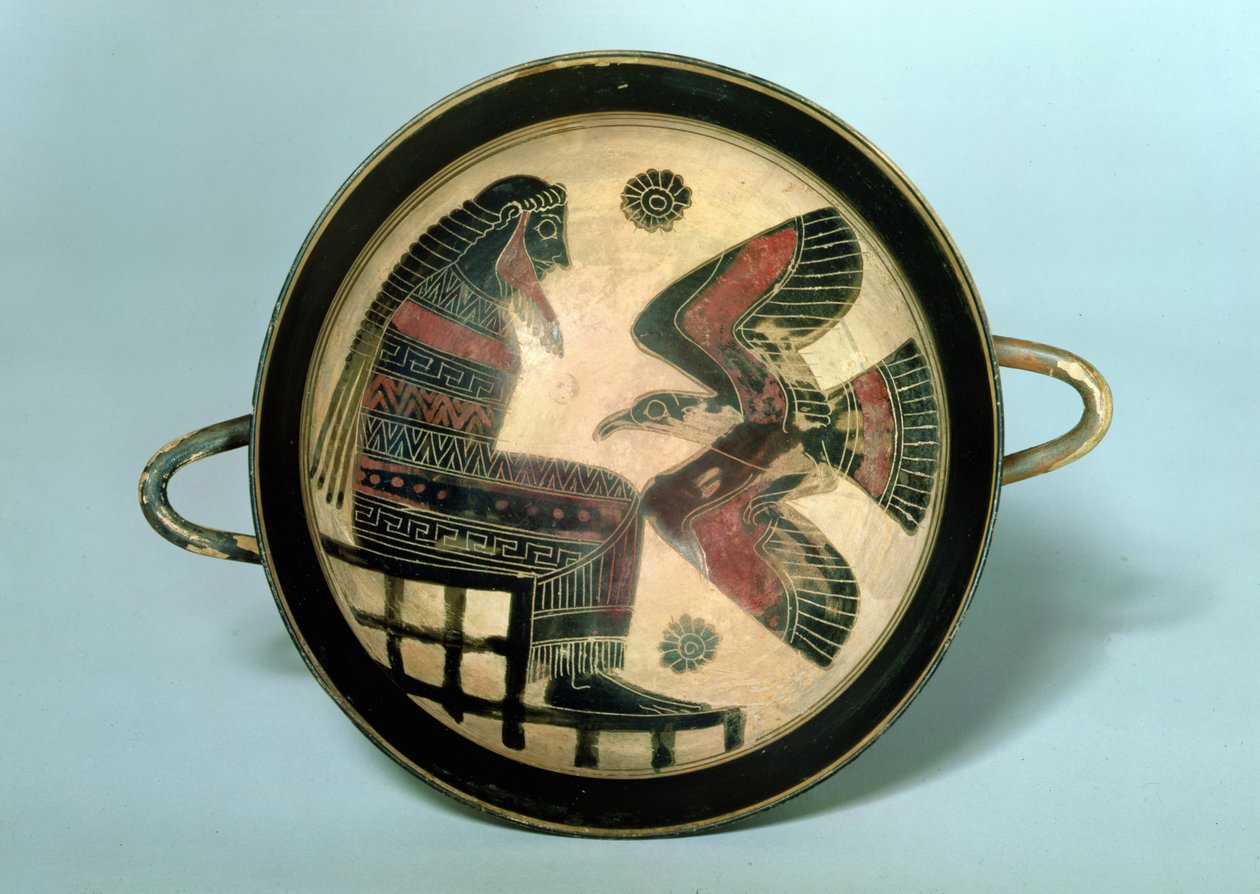 Taça laconiana representando Zeus e a águia, c.550 aC (cerâmica) de Naukratis Painter
