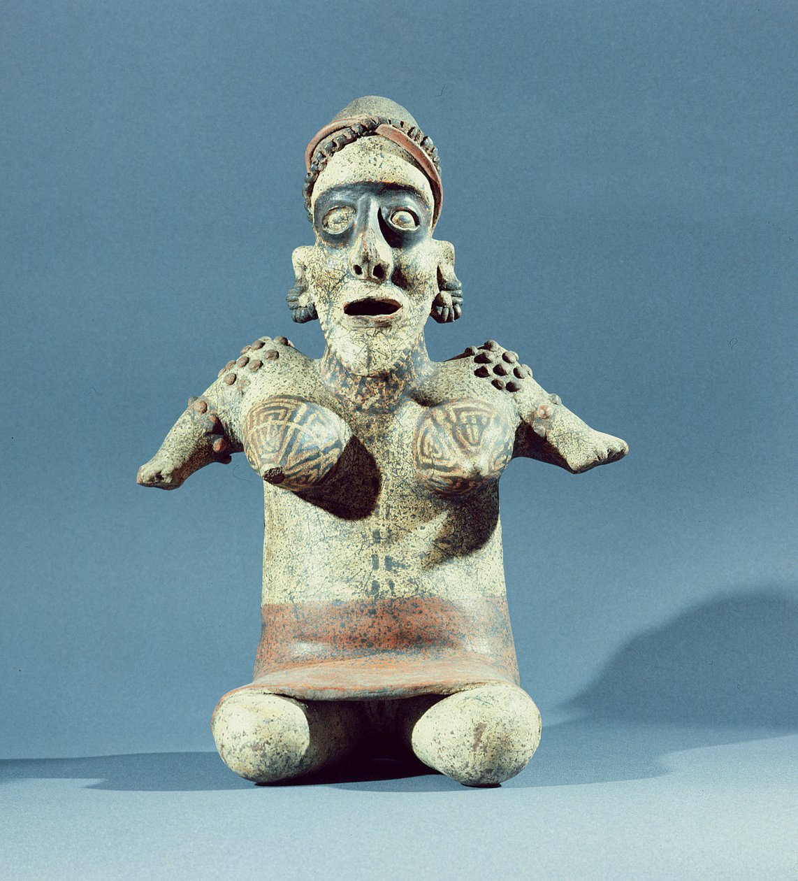 Estatueta Feminina de Nayarit, México, 300 aC - 500 dC (cerâmica) (ver também 207590) de Nayarit