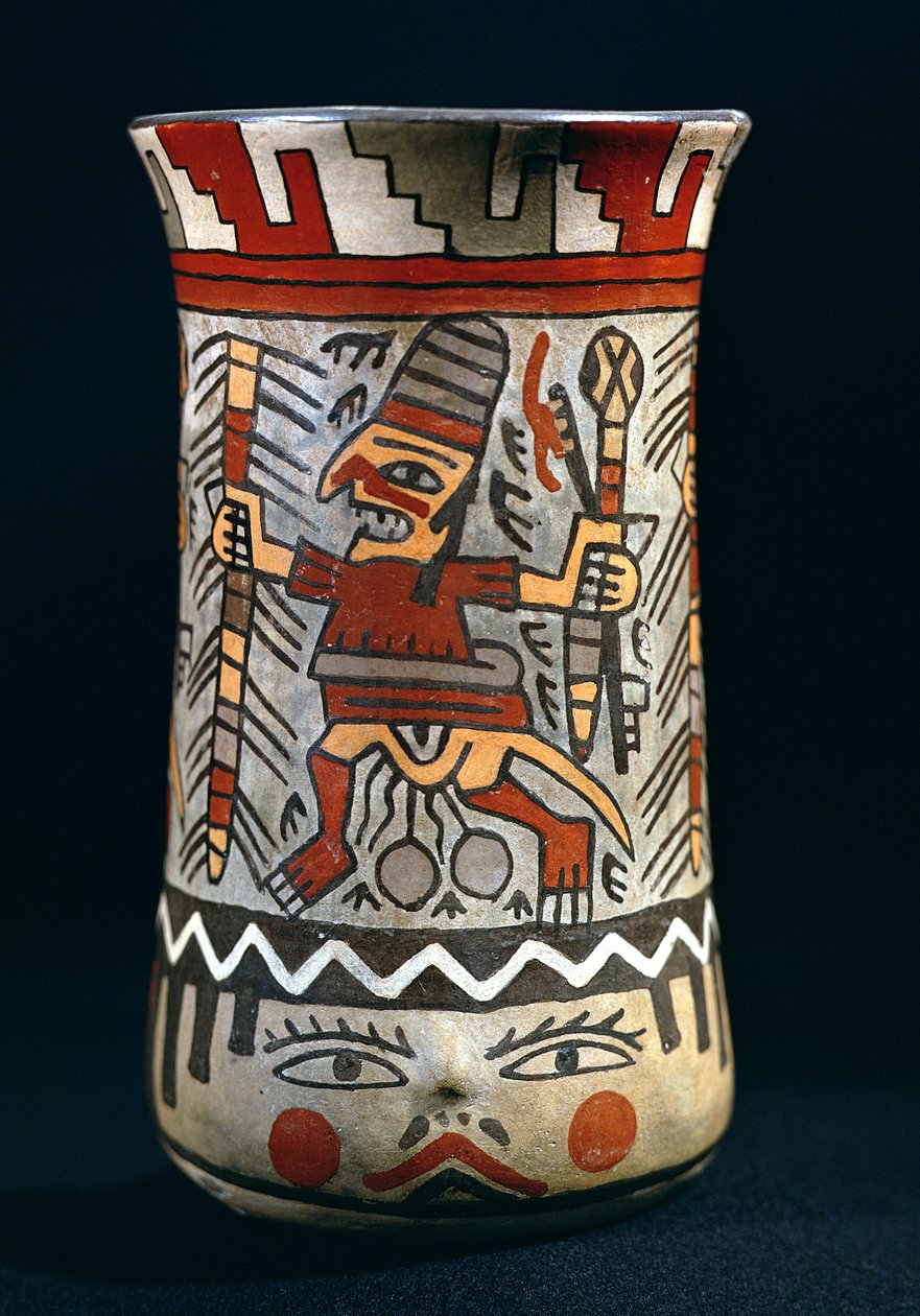 Vaso representando uma cena de agricultura (cerâmica) de Nazca Culture
