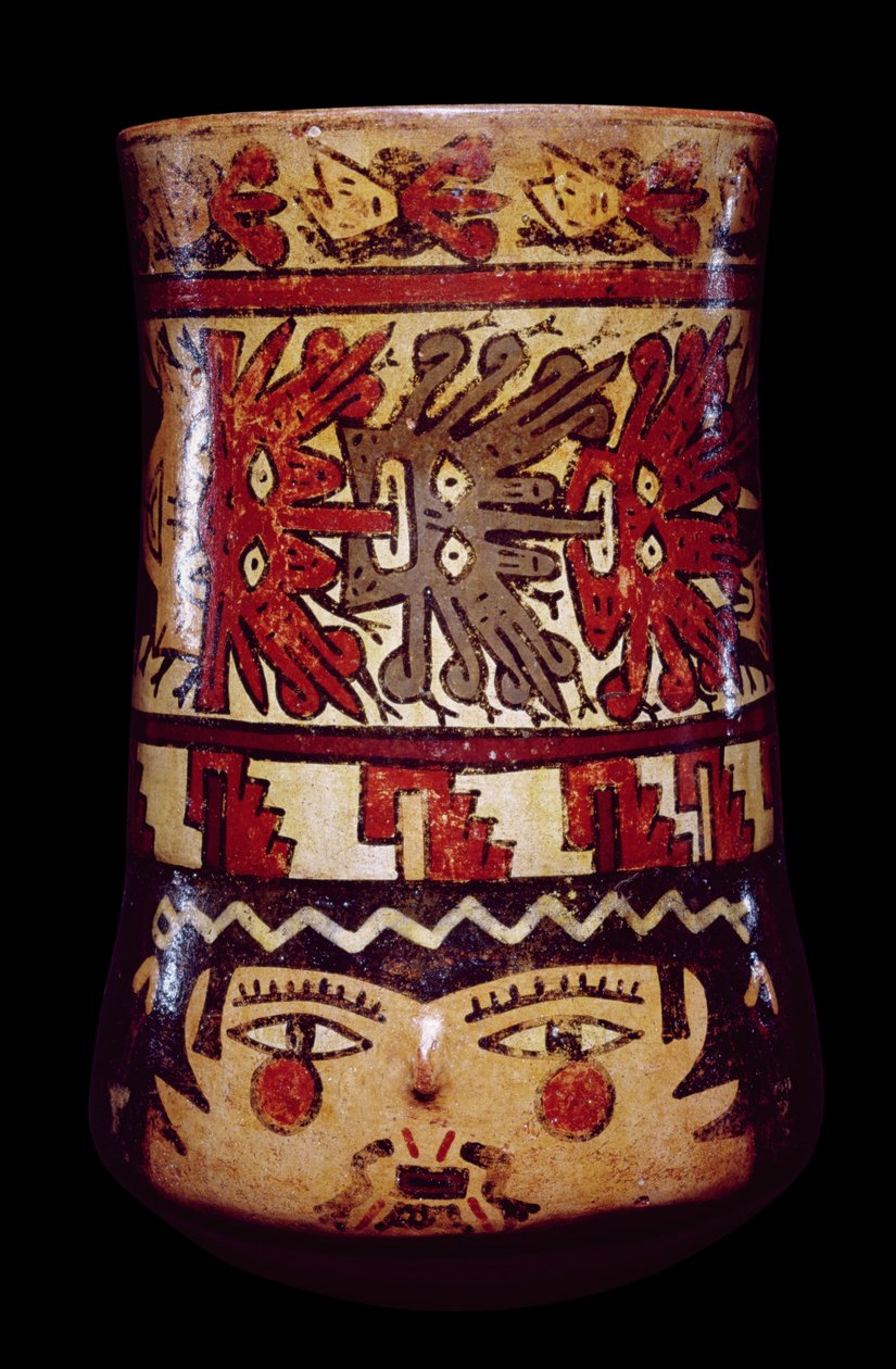 Jarra cilíndrica, estilo Late Nazca (cerâmica) de Nazca Culture