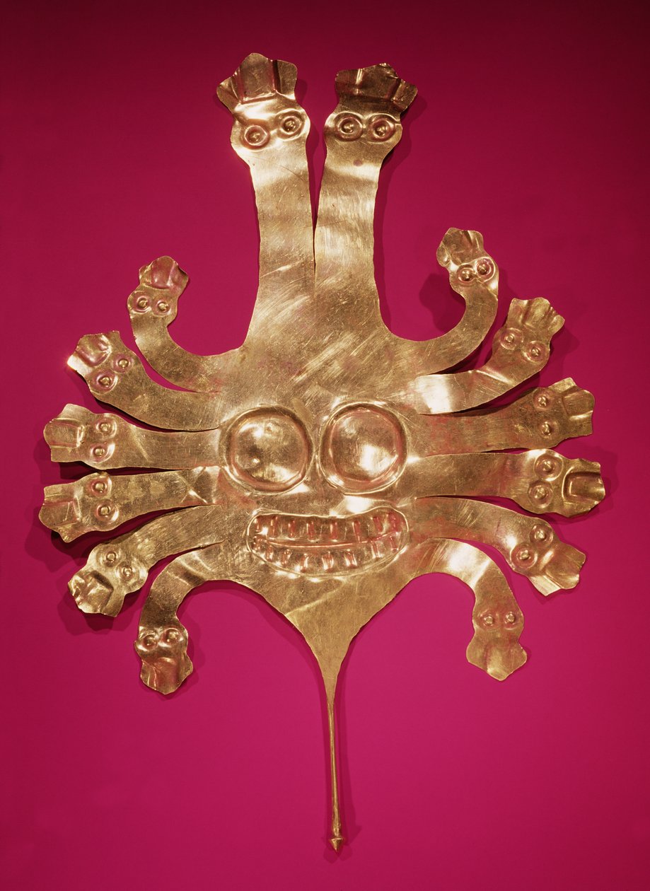 Chefe da Medusa, do Peru (ouro) de Nazca Culture
