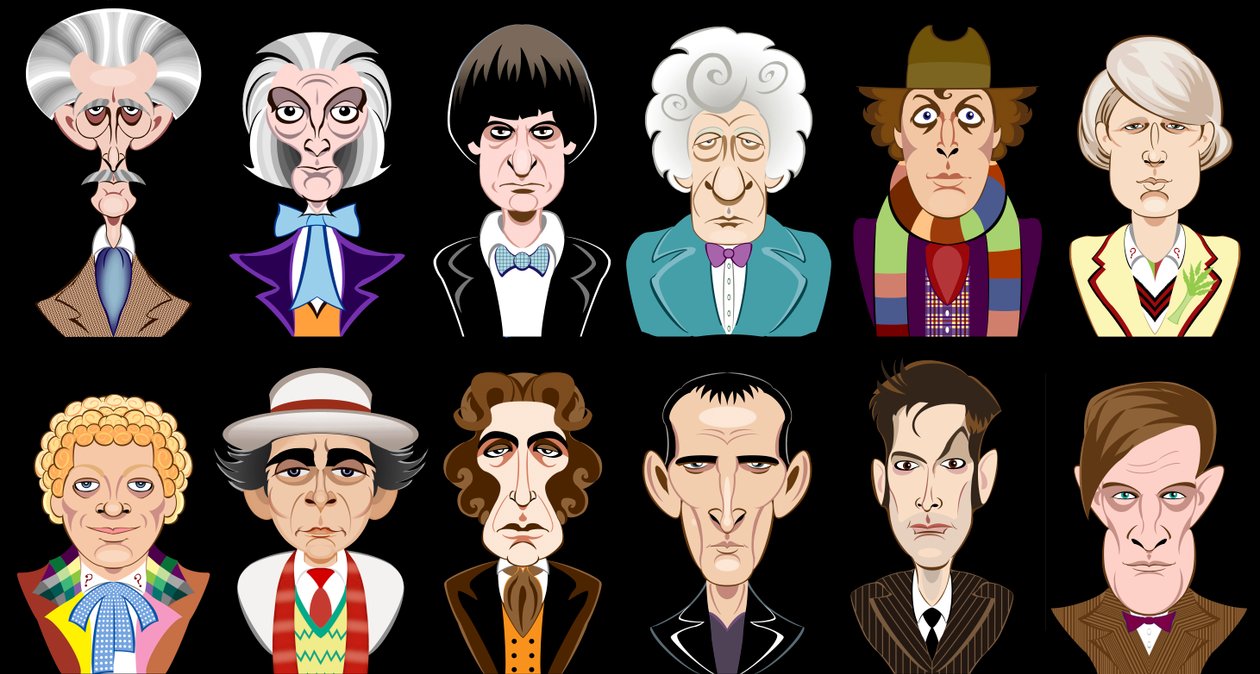 Atores da série de televisão da BBC Doctor Who (1963-2013) de Neale Osborne